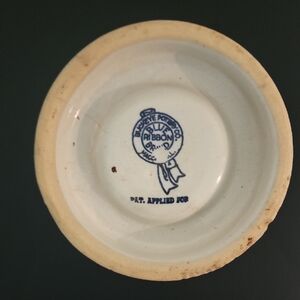 Buckeye Pottery Co. Blue Ribbon Brand Macomb ILLINOIS tray dish chicken waterer